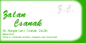 zalan csanak business card